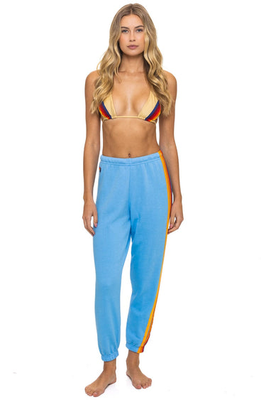 5 STRIPE SWEATPANTS - SKY