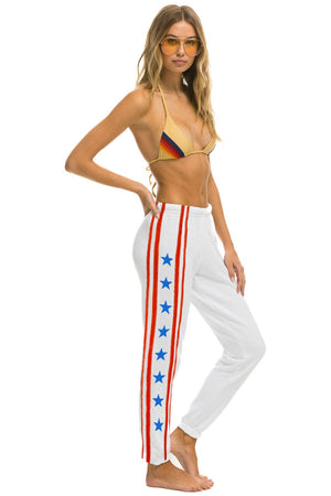 STARS SWEATPANTS -WHITE // USA