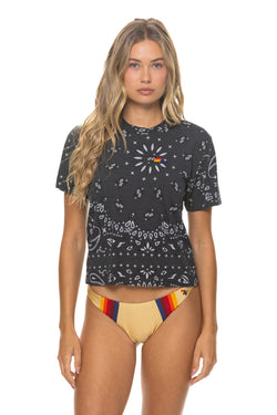 BANDANA BOYFRIEND TEE - CHARCOAL