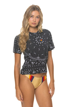 BANDANA BOYFRIEND TEE - CHARCOAL