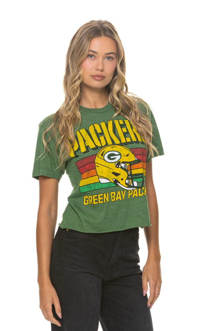 GREEN BAY PACKERS HELMET BOYFRIEND TEE - PALM