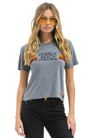 PEBBLE BEACH FOOD & WINE 2025 BOYFRIEND TEE - HEATHER GREY