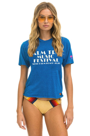 PALM TREE FEST WEST PALM 2026 BOYFRIEND TEE - COBALT