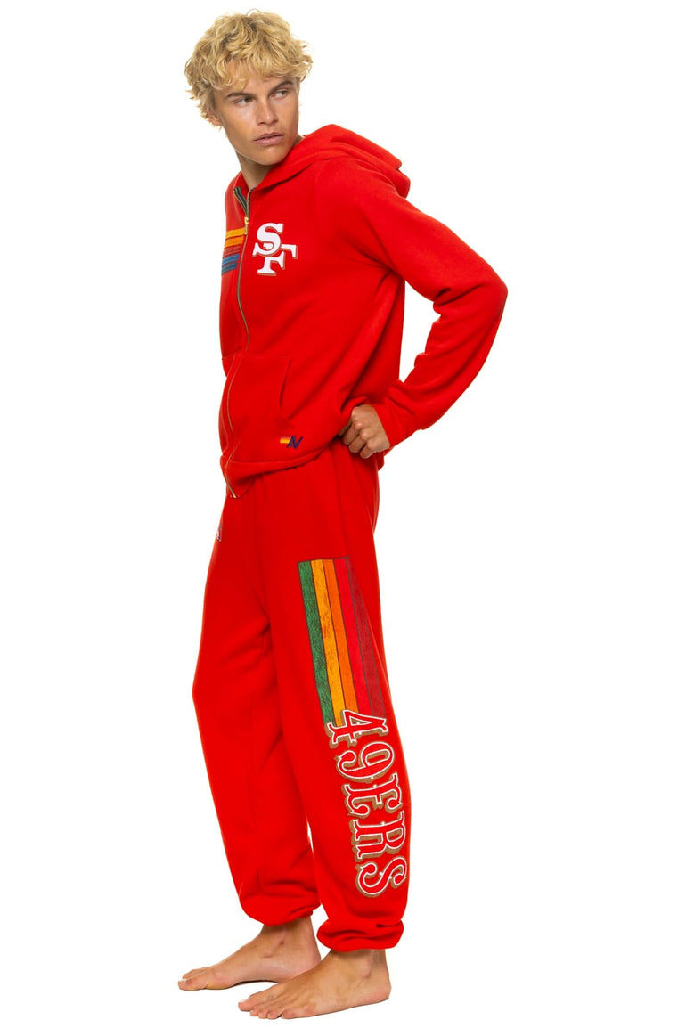 SAN FRANCISCO 49ERS HELMET SWEATPANTS - RED