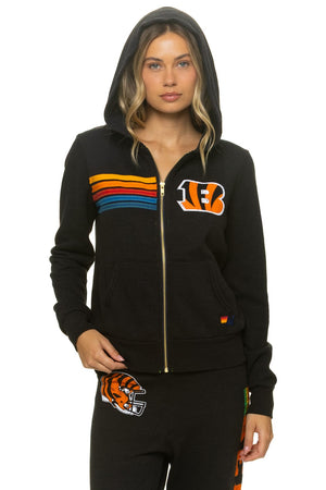 CINCINNATI BENGALS ZIP HOODIE - BLACK