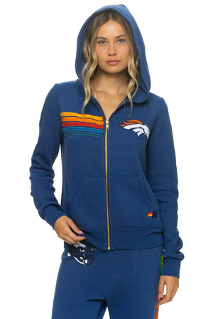 DENVER BRONCOS ZIP HOODIE - ROYAL