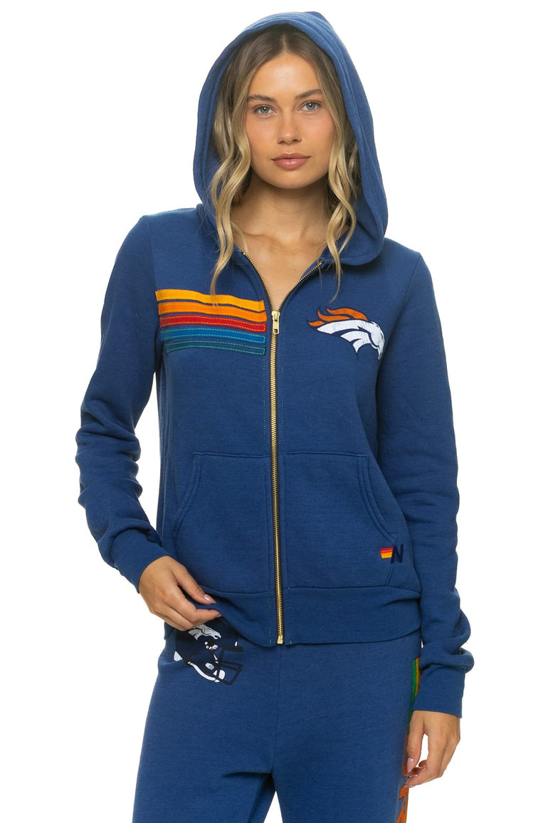 DENVER BRONCOS ZIP HOODIE - ROYAL