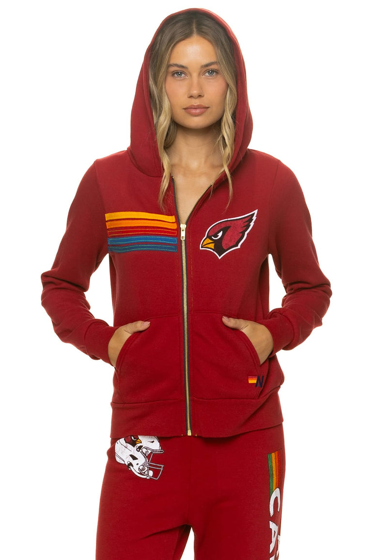ARIZONA CARDINALS ZIP HOODIE - CRIMSON