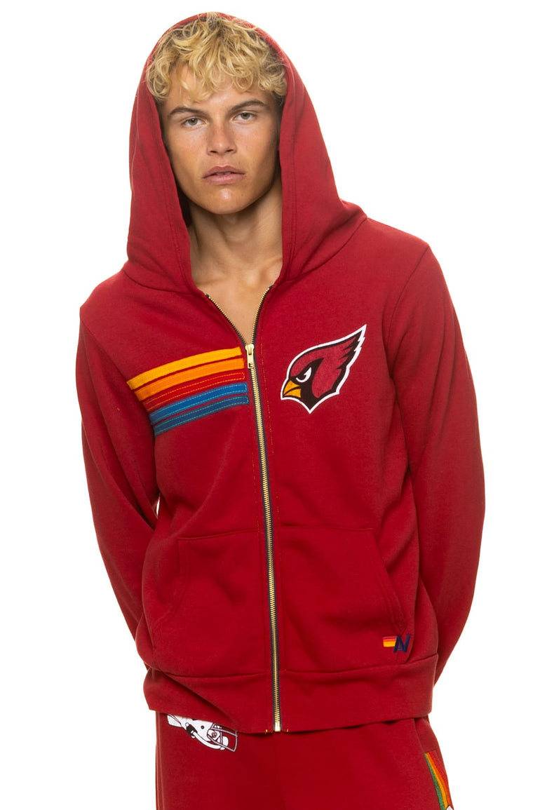 ARIZONA CARDINALS ZIP HOODIE - CRIMSON