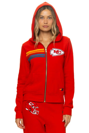 KANSAS CITY CHIEFS ZIP HOODIE - RED