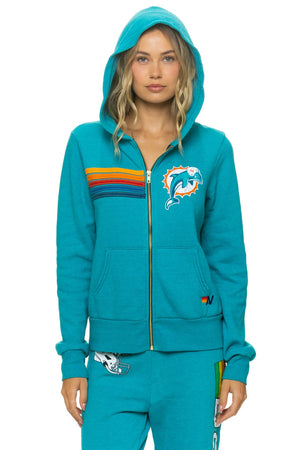 MIAMI DOLPHINS ZIP HOODIE - MARINE BLUE