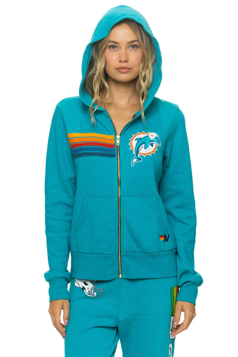 MIAMI DOLPHINS ZIP HOODIE - MARINE BLUE