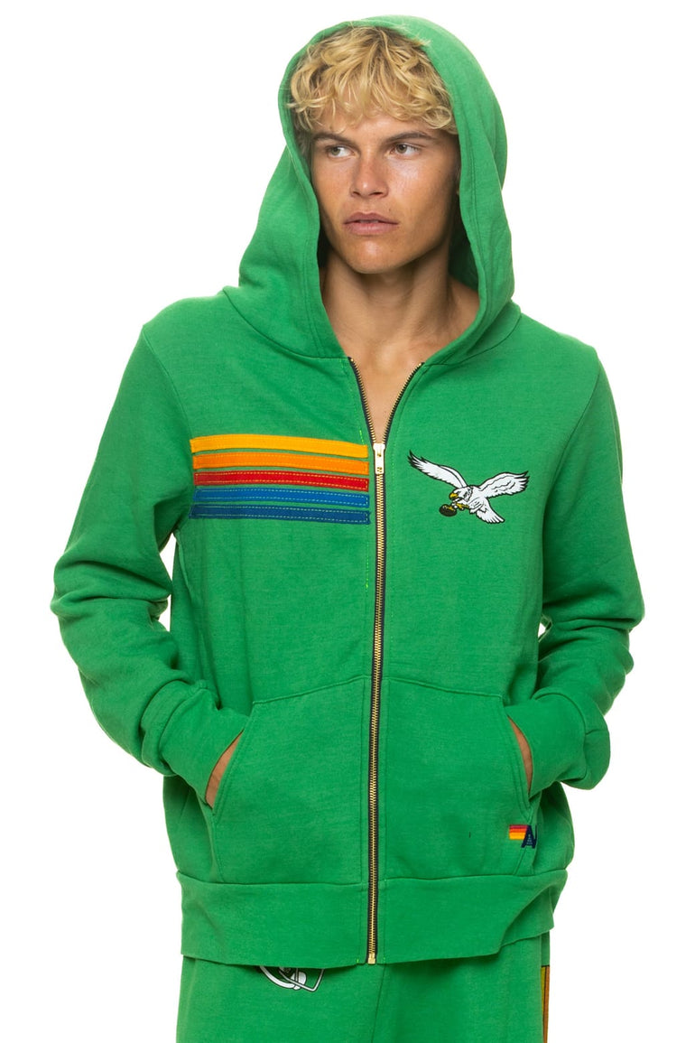 PHILADELPHIA EAGLES ZIP HOODIE - KELLY GREEN