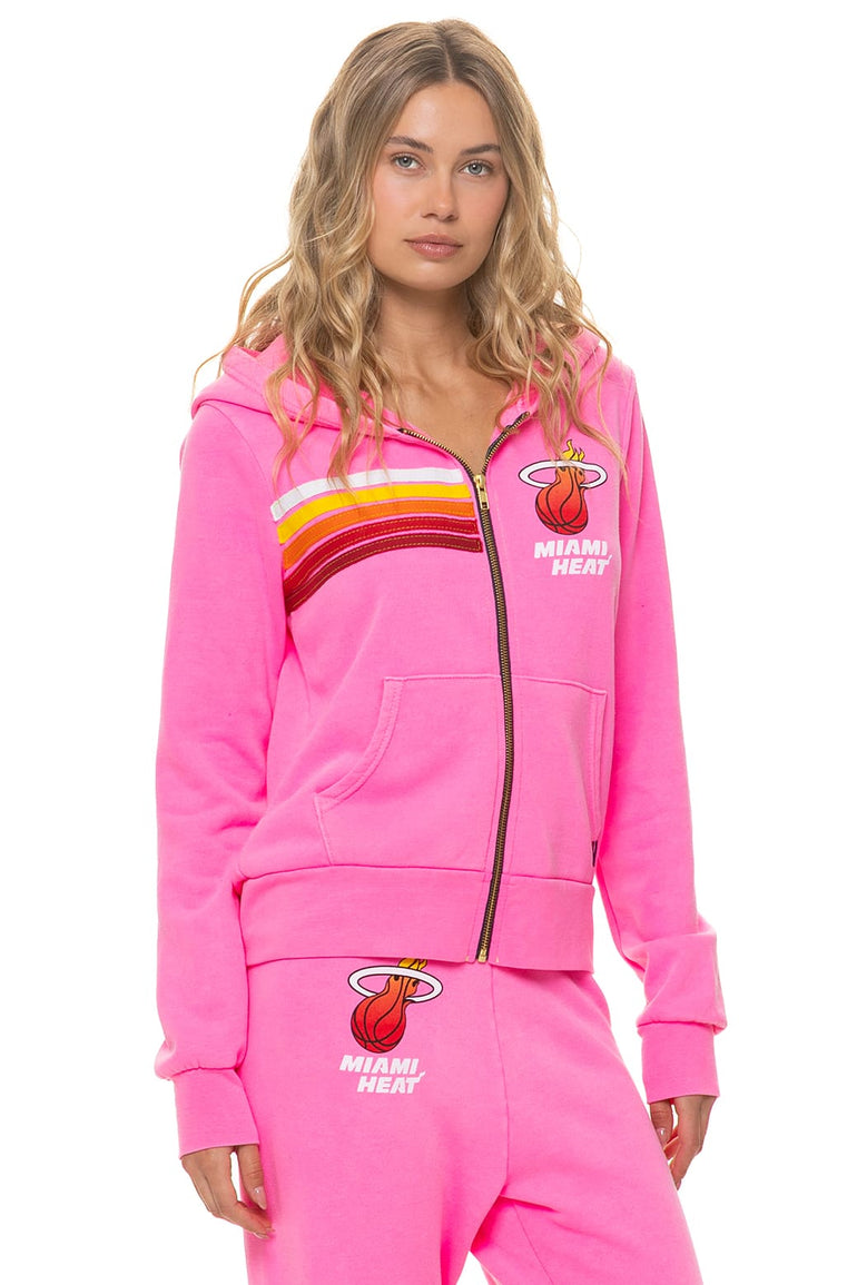 MIAMI HEAT 2026 ZIP HOODIE - NEON PINK