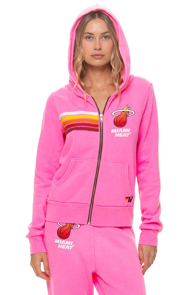 MIAMI HEAT 2026 ZIP HOODIE - NEON PINK