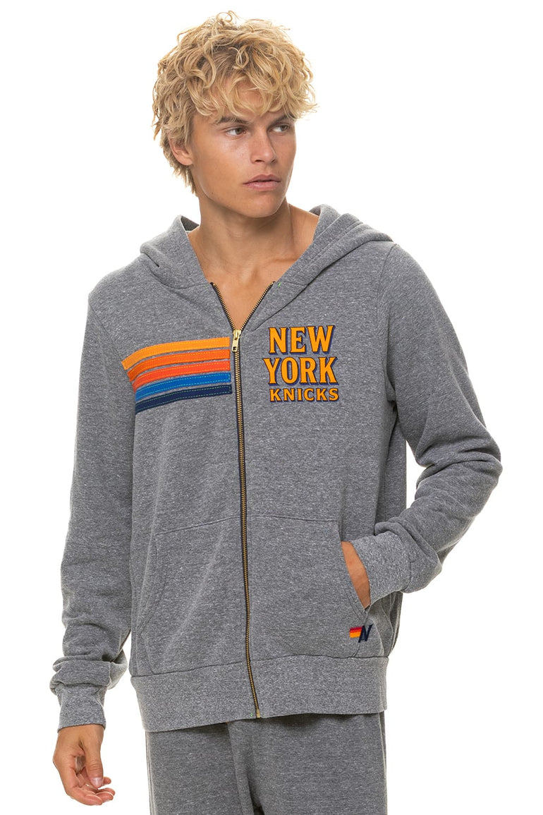 NEW YORK KNICKS 2026 ZIP HOODIE - HEATHER GREY