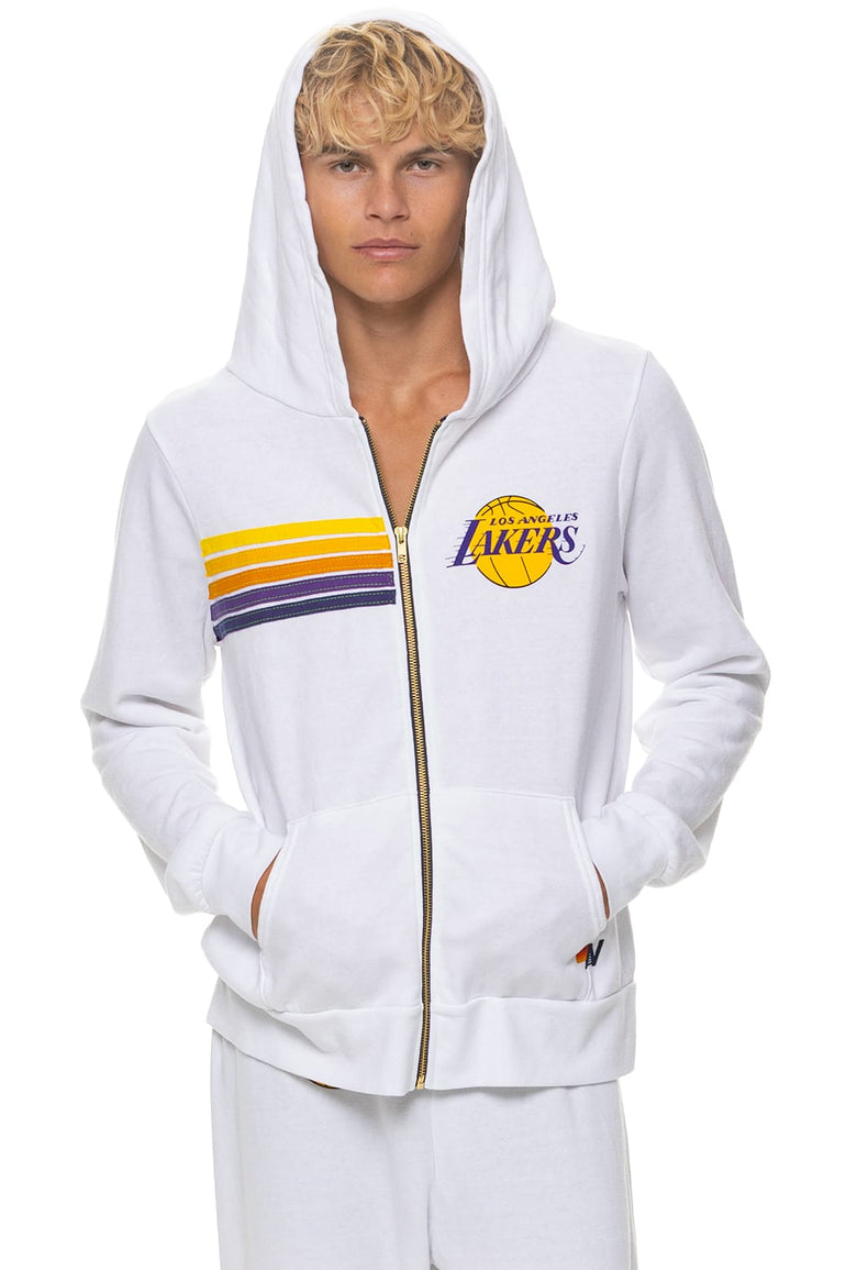 LOS ANGELES LAKERS 2026 ZIP HOODIE - WHITE