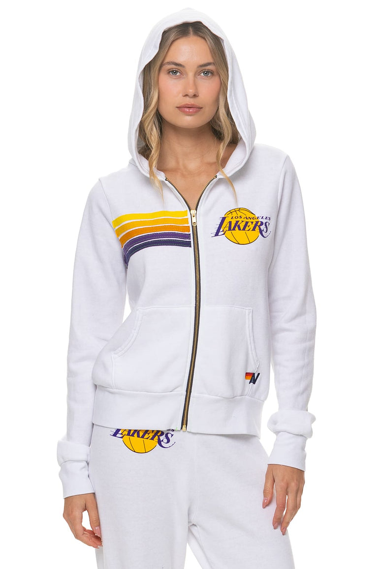 LOS ANGELES LAKERS 2026 ZIP HOODIE - WHITE
