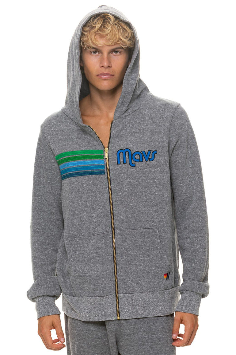 DALLAS MAVERICKS 2026 ZIP HOODIE - HEATHER GREY