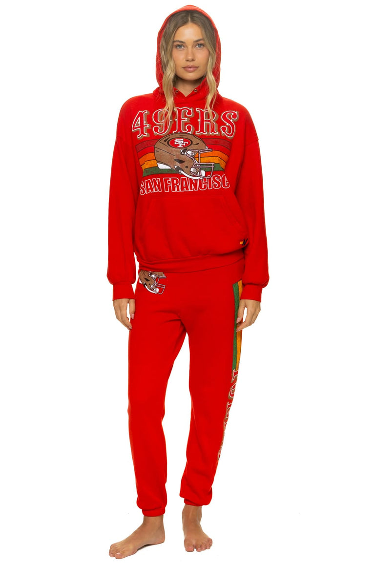 SAN FRANCISCO 49ERS HELMET SWEATPANTS - RED