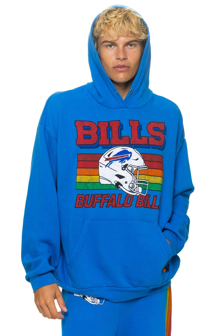BUFFALO BILLS HELMET RELAXED PULLOVER HOODIE - ADVENTURE BLUE
