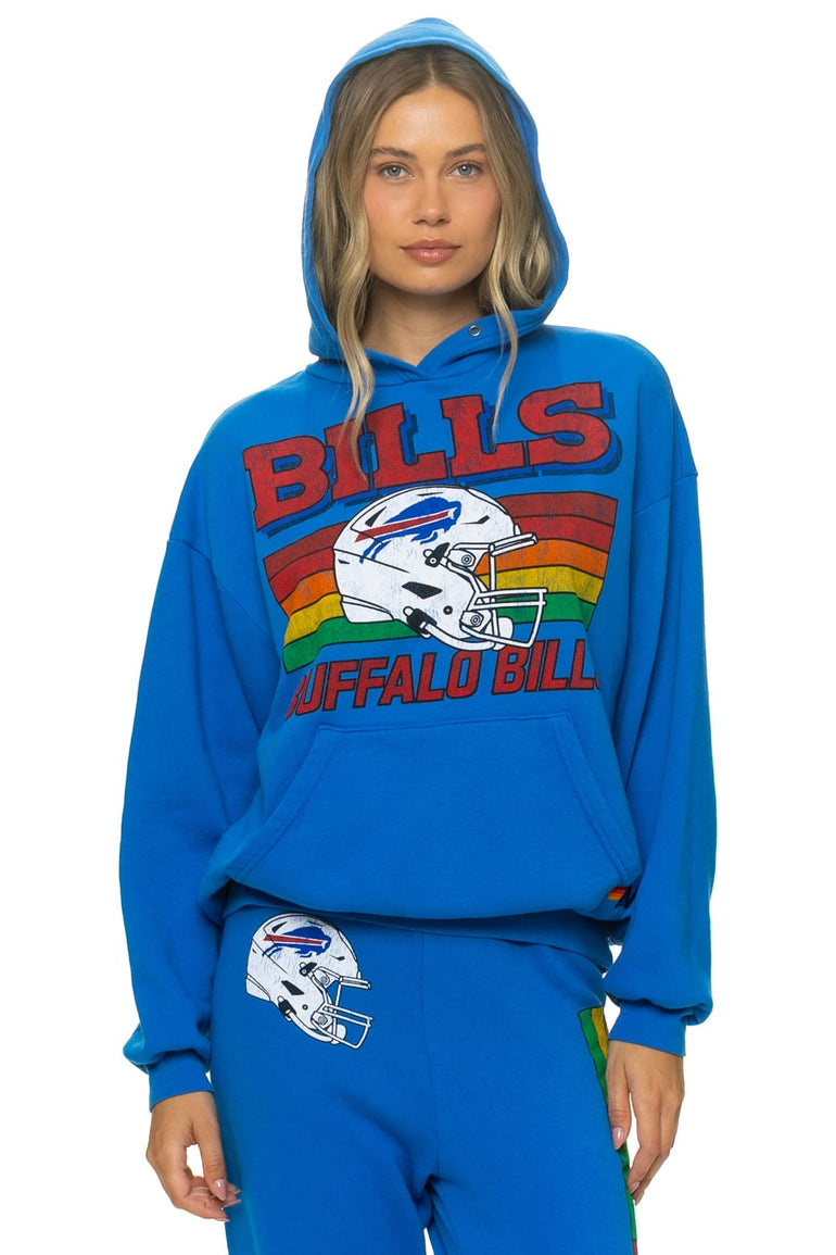 BUFFALO BILLS HELMET RELAXED PULLOVER HOODIE - ADVENTURE BLUE