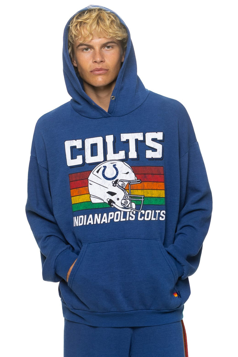 INDIANAPOLIS COLTS HELMET RELAXED PULLOVER HOODIE - ROYAL