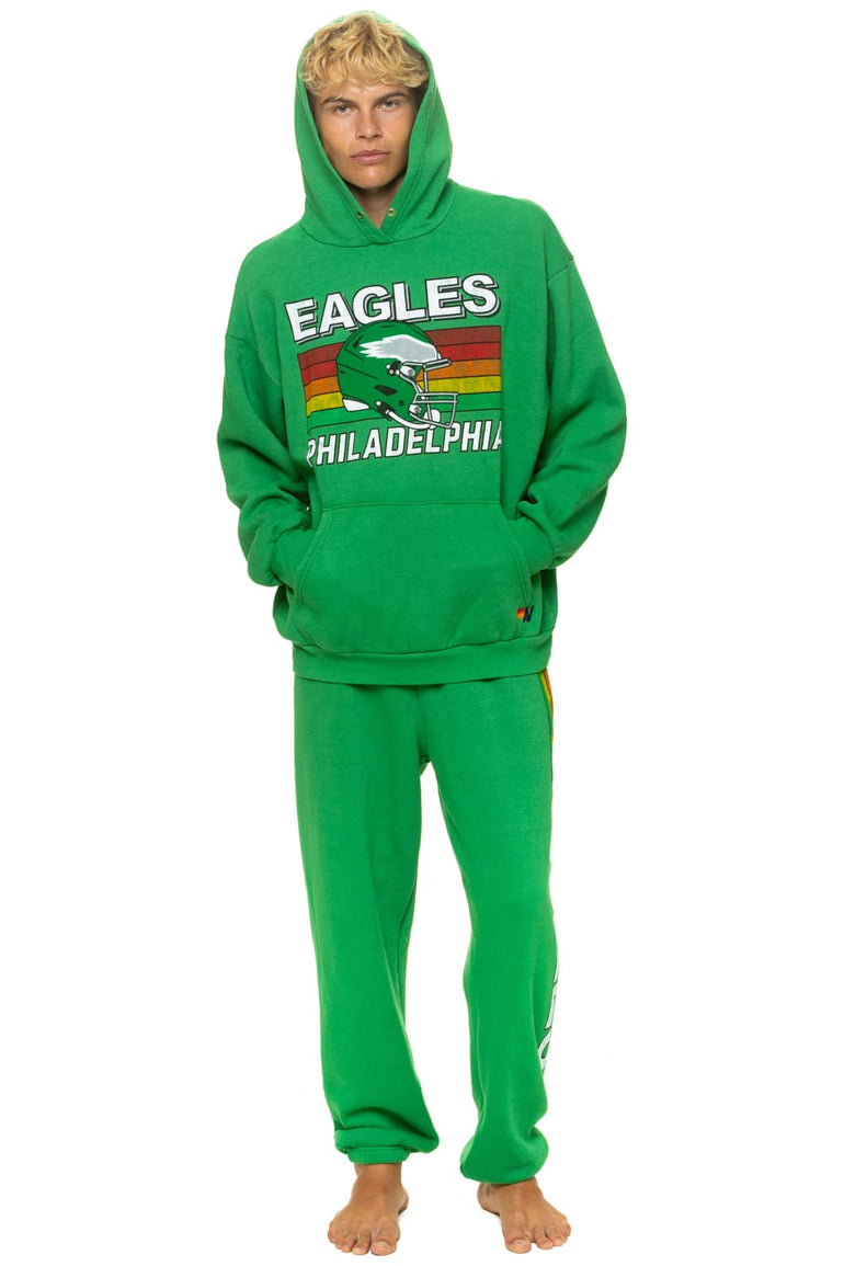 PHILADELPHIA EAGLES HELMET SWEATPANTS - KELLY GREEN