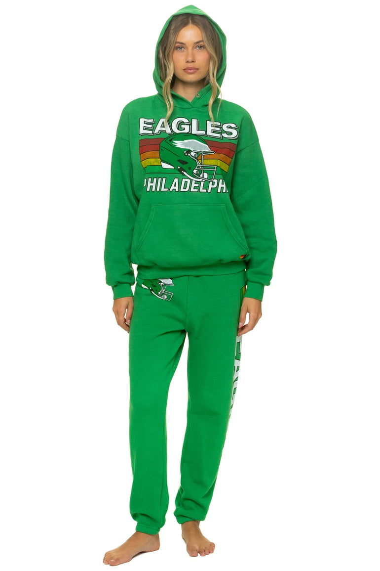 PHILADELPHIA EAGLES HELMET SWEATPANTS - KELLY GREEN