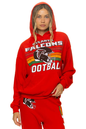 ATLANTA FALCONS HELMET RELAXED PULLOVER HOODIE - RED