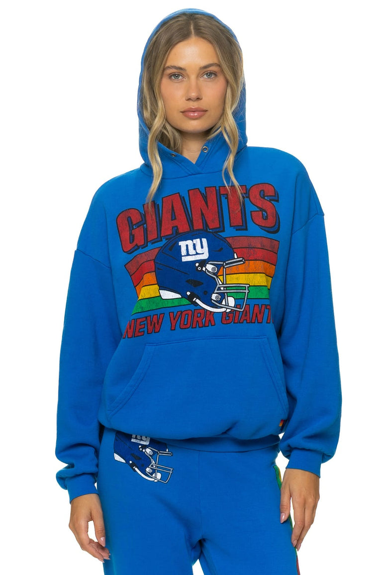 NEW YORK GIANTS HELMET RELAXED PULLOVER HOODIE - ADVENTURE BLUE