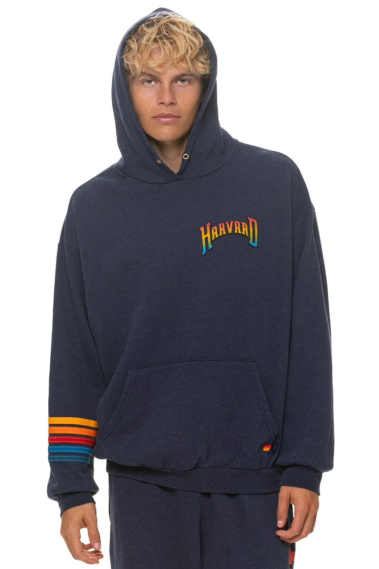 HARVARD 2026 RELAXED PULLOVER HOODIE - NAVY