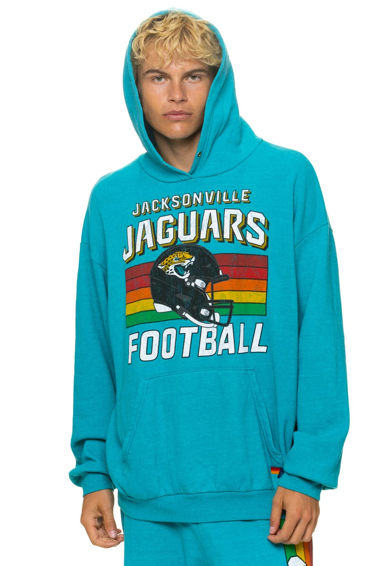 JACKSONVILLE JAGUARS HELMET RELAXED PULLOVER HOODIE - MARINE BLUE