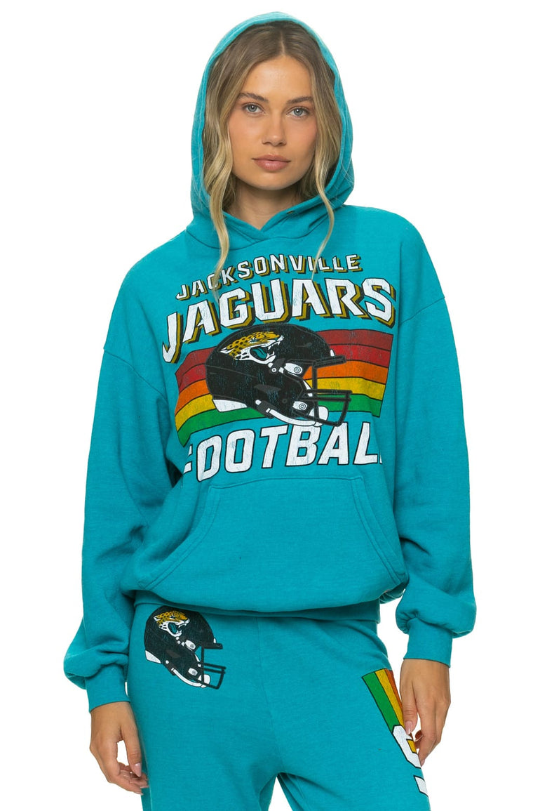 JACKSONVILLE JAGUARS HELMET RELAXED PULLOVER HOODIE - MARINE BLUE