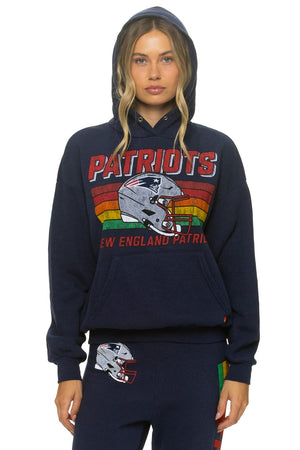 NEW ENGLAND PATRIOTS HELMET RELAXED PULLOVER HOODIE - NAVY