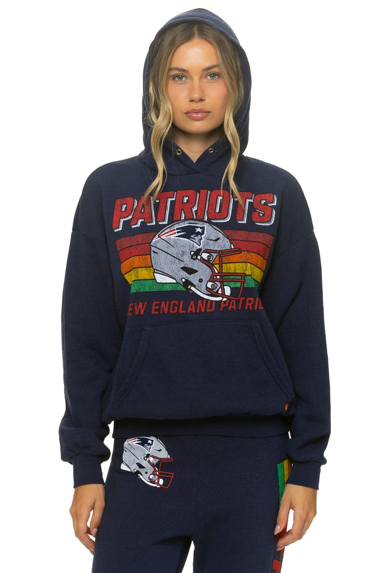 NEW ENGLAND PATRIOTS HELMET RELAXED PULLOVER HOODIE - NAVY