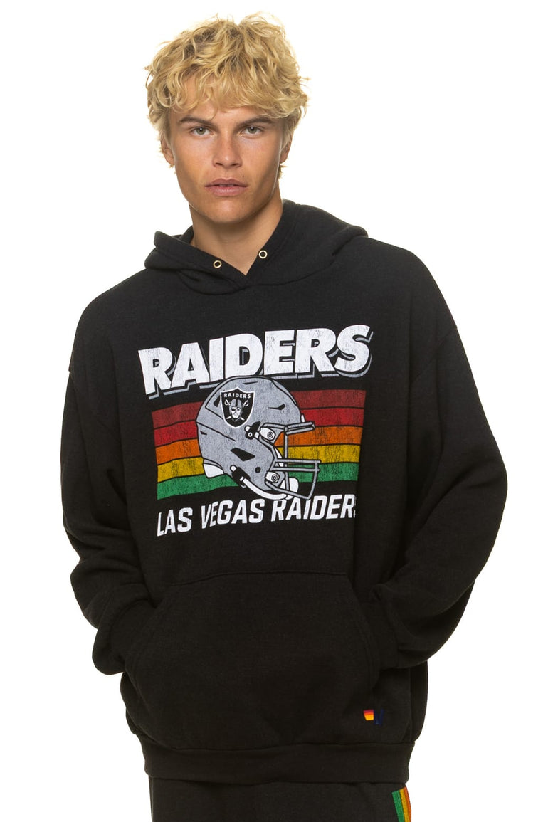 LAS VEGAS RAIDERS HELMET RELAXED PULLOVER HOODIE - BLACK
