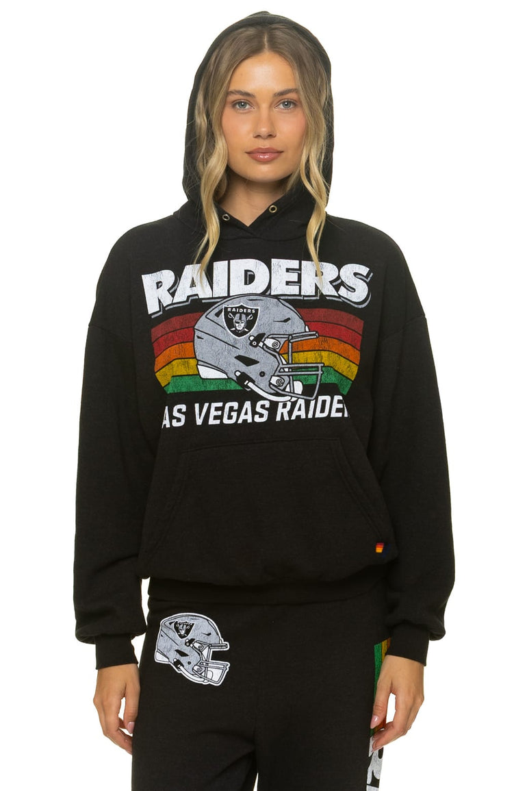 LAS VEGAS RAIDERS HELMET RELAXED PULLOVER HOODIE - BLACK