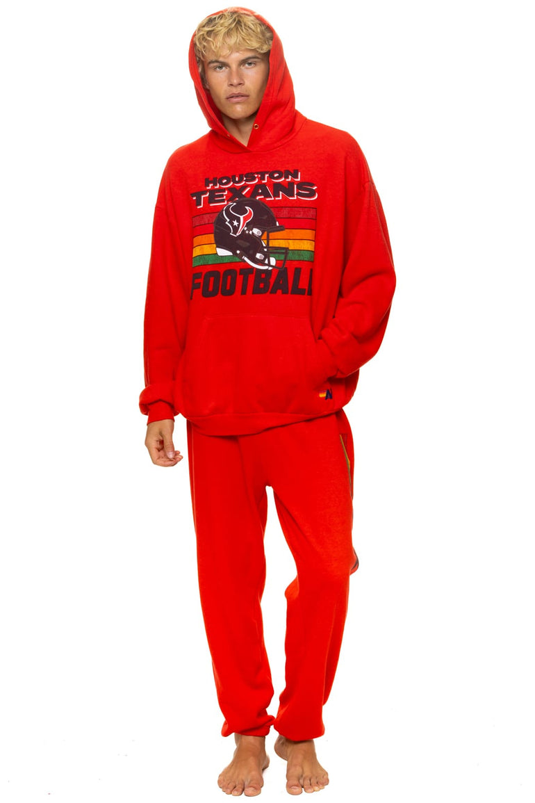 HOUSTON TEXANS HELMET SWEATPANTS - RED