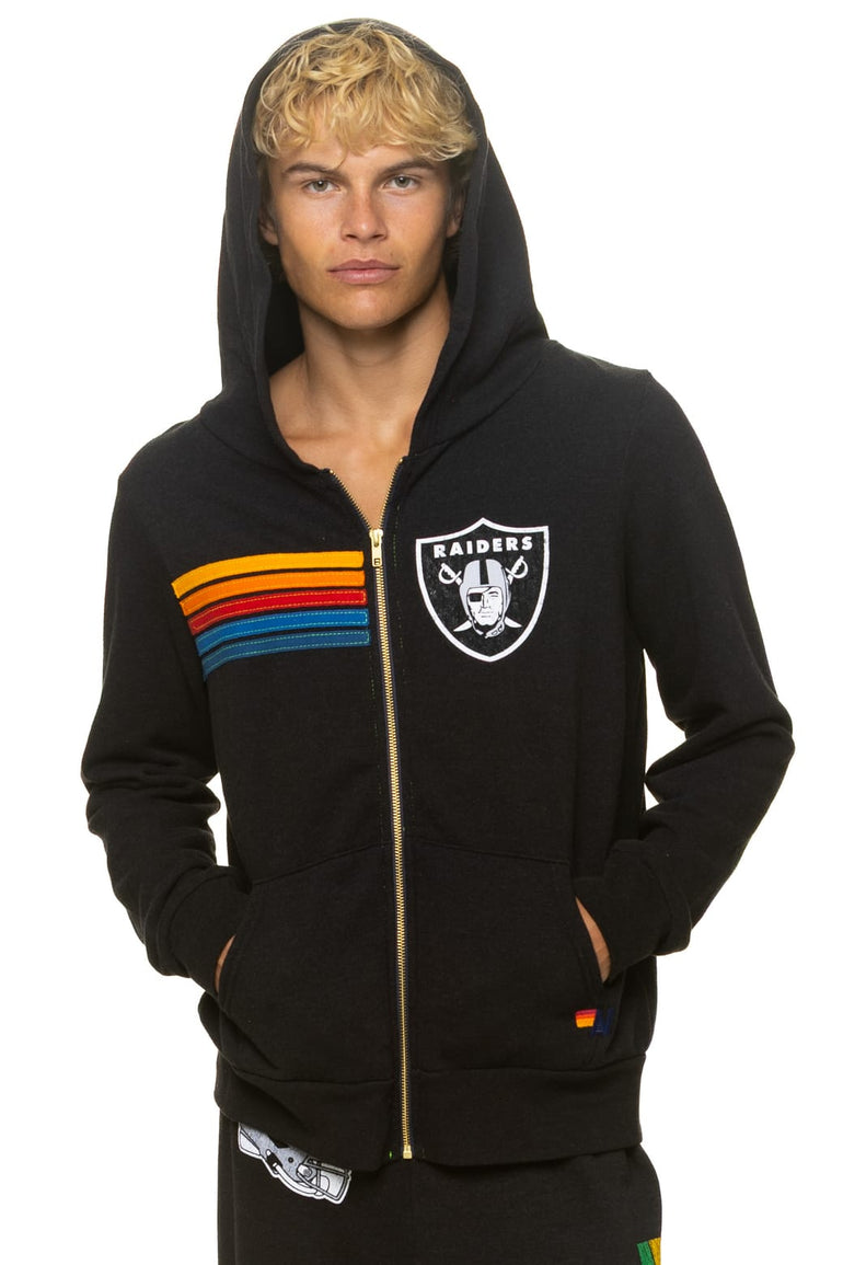 LAS VEGAS RAIDERS ZIP HOODIE - BLACK