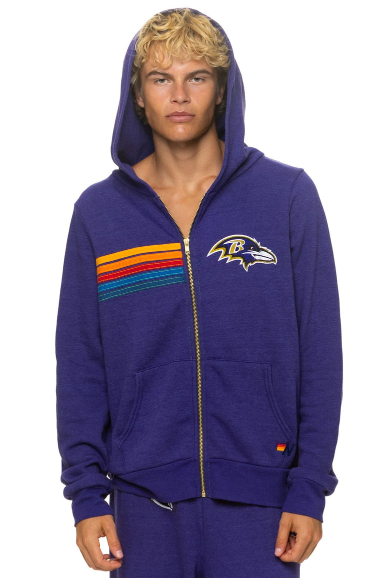 BALTIMORE RAVENS ZIP HOODIE - DEEP PURPLE