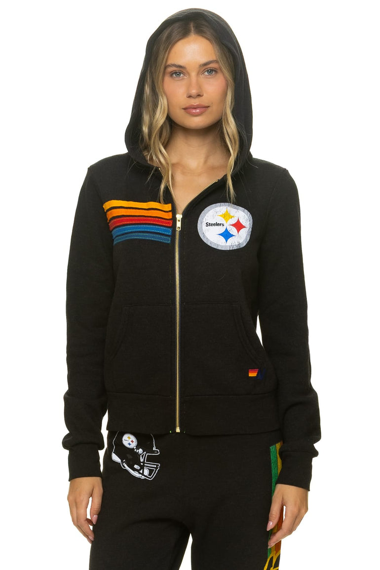 PITTSBURGH STEELERS ZIP HOODIE - BLACK