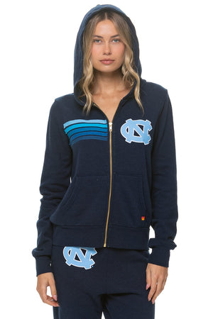 UNC 2026 5 STRIPE ZIP HOODIE - NAVY // BLUE