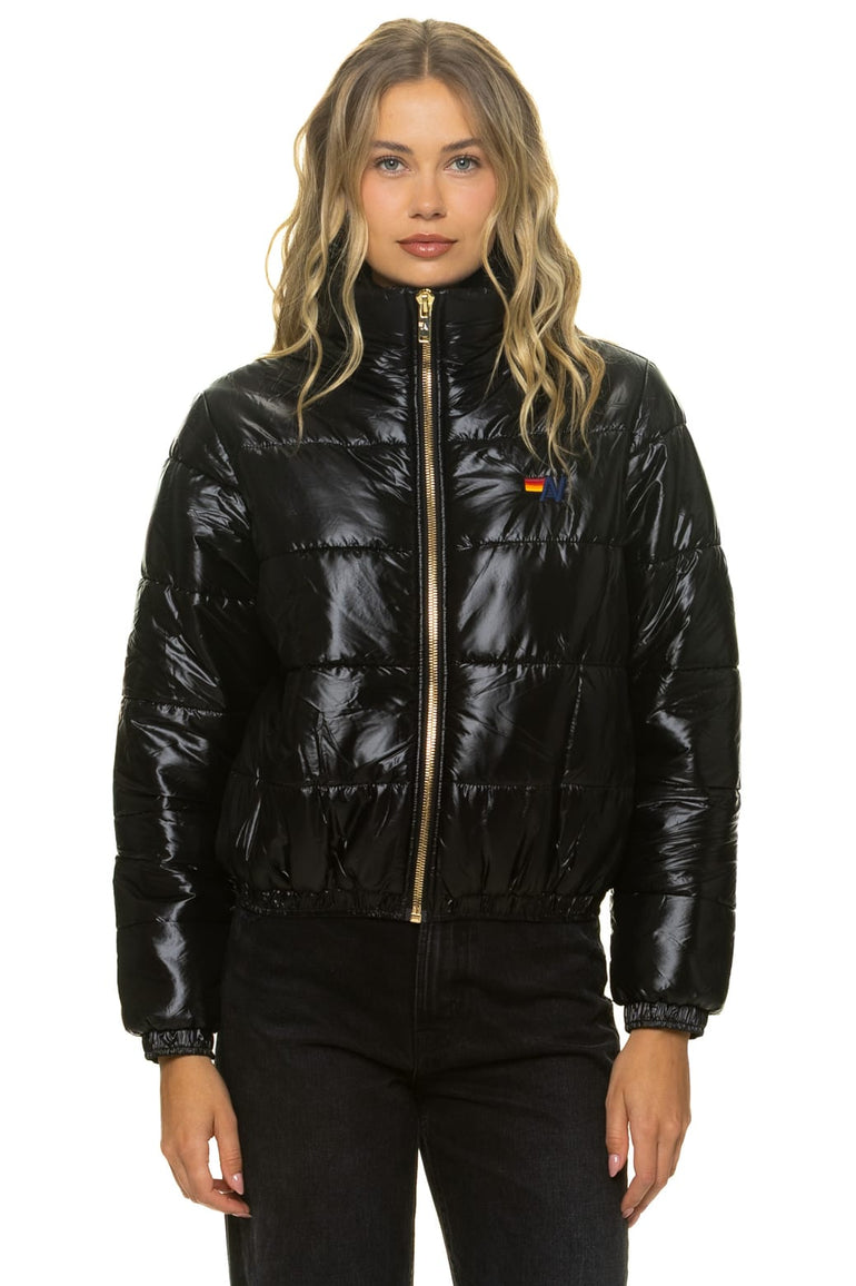 BOLT LUXE APRES PUFFER JACKET - GLOSSY BLACK
