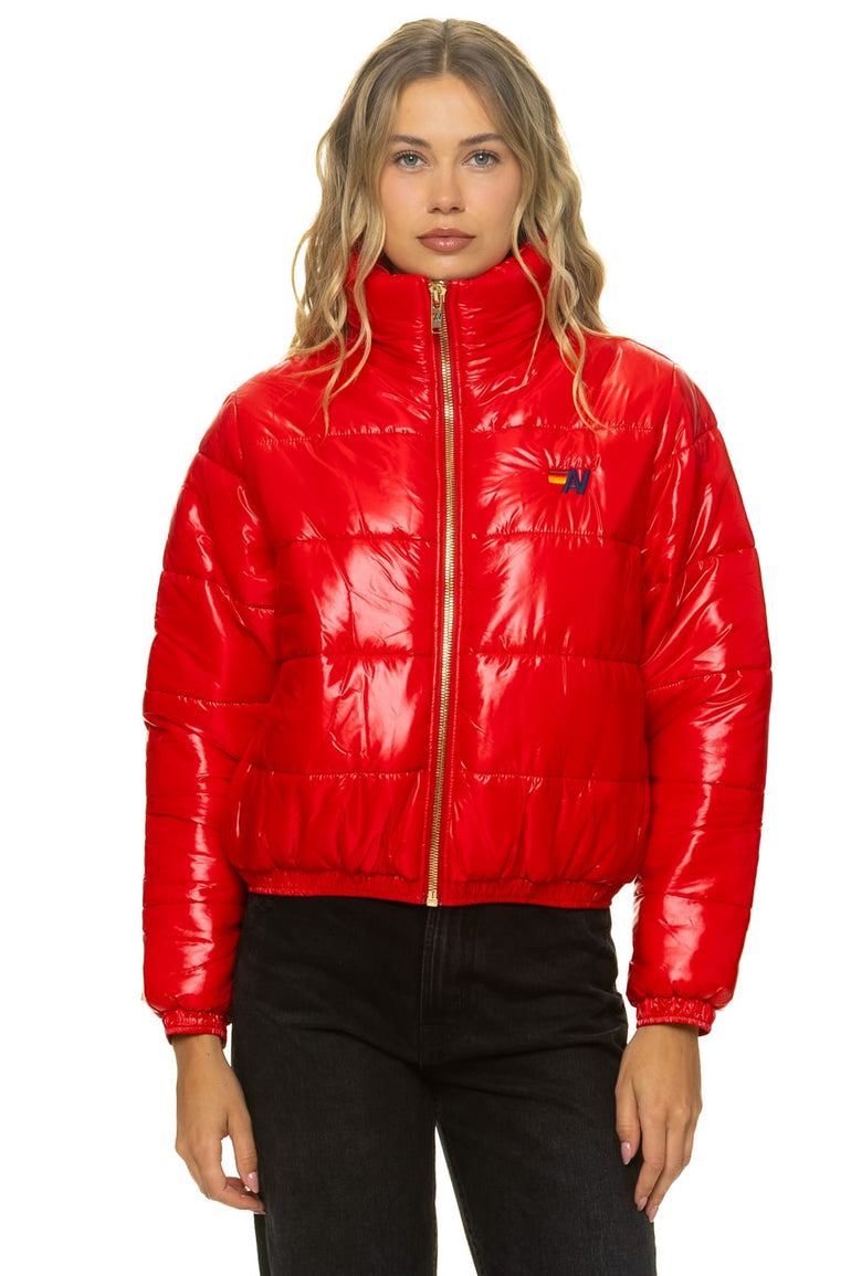 BOLT LUXE APRES PUFFER JACKET - GLOSSY CHERRY
