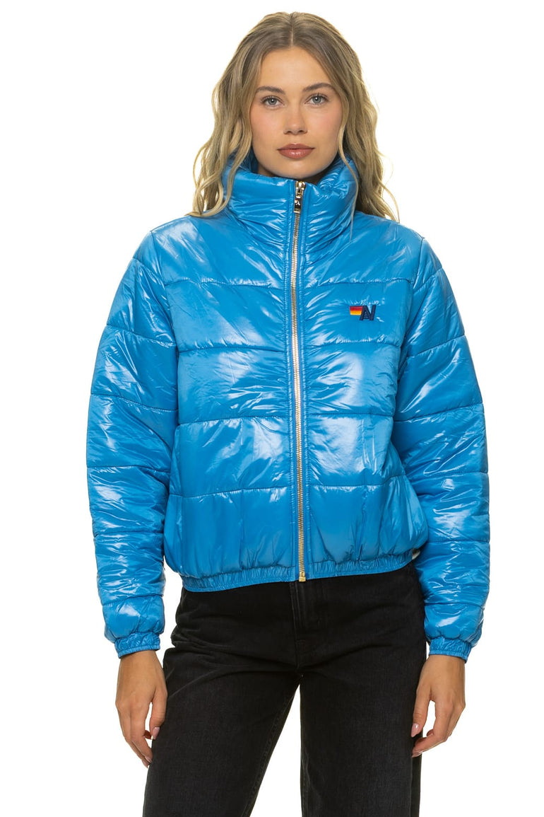 BOLT LUXE APRES PUFFER JACKET - GLOSSY OCEAN