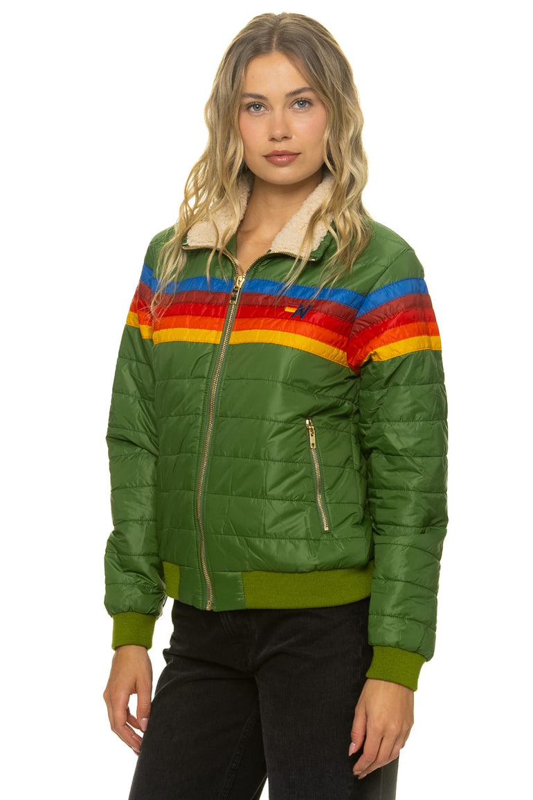 5 STRIPE JACKET - GARDEN GREEN