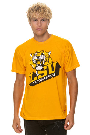 LSU BOLT CREW TEE SHIRT - GOLD