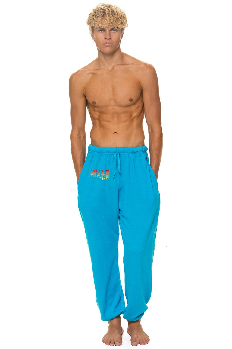 MIAMI HEAT 2026 UNISEX POCKET SWEATPANTS - NEON BLUE