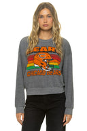 CHICAGO BEARS HELMET RELAXED CREW SWEATSHIRT - HEATHER